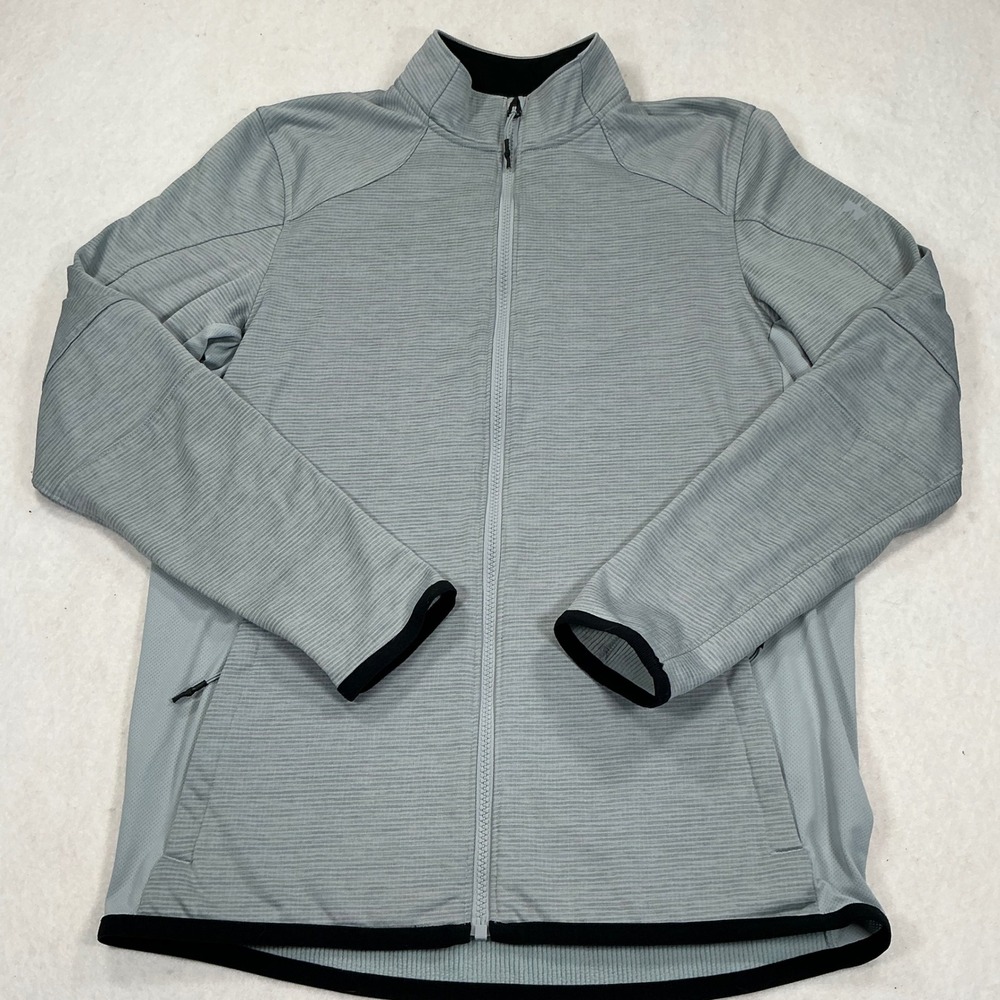 Under Armour ColdGear Reactor Mens Medium Gray Full Zip Fitted Jacket 1317377